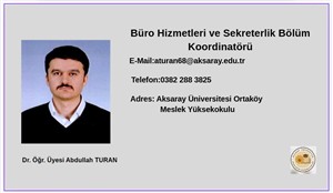 Bölüm Koordinatörlerimiz